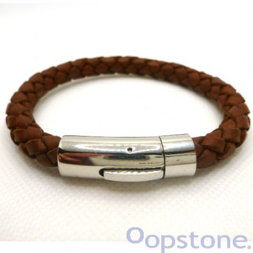 Fullmoon Brown Leather Bracelet