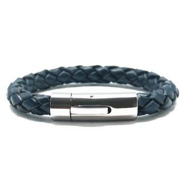 Fullmoon Dark Blue Leather Bracelet